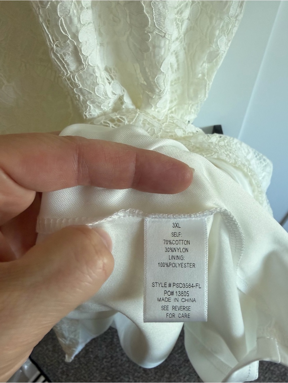 Baltic Born Ivory Lace Midi Dress - Smocked Bodice XXXL - Picture 7 of 7